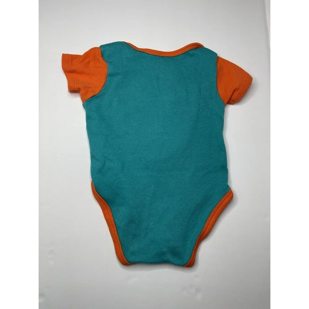 Team NFL Miami Dolphins Baby 3-6months Teal Short Sleeve One Piece Baby Boy Girl
